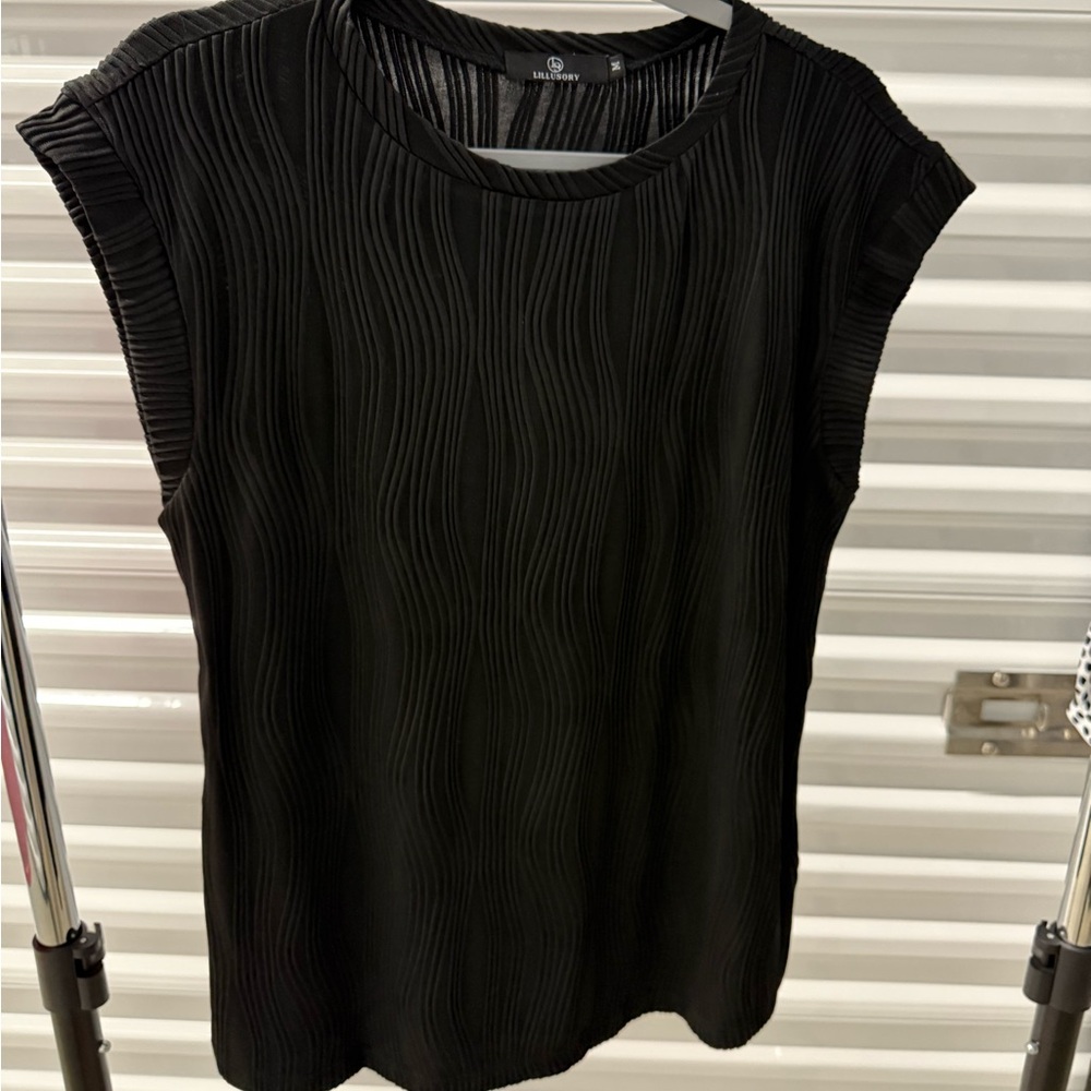 Black Textured Top